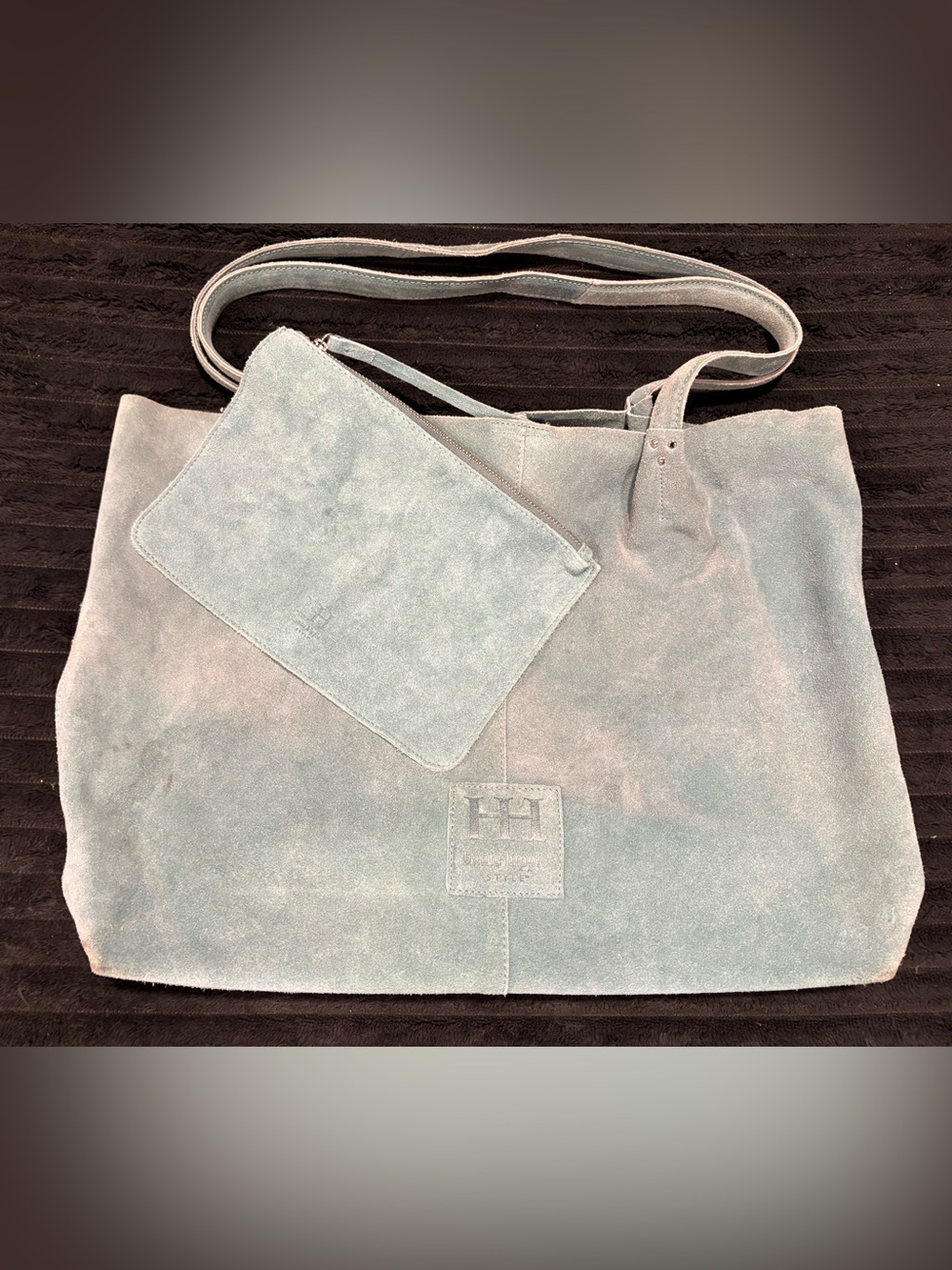 Haute Hippie Suede Light Green Tote Bag